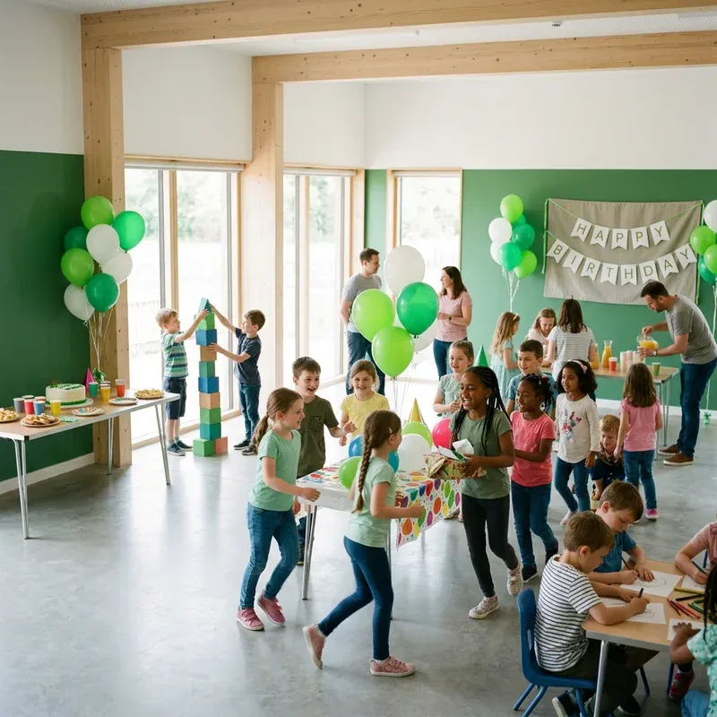 Children's birthday party at a community hall