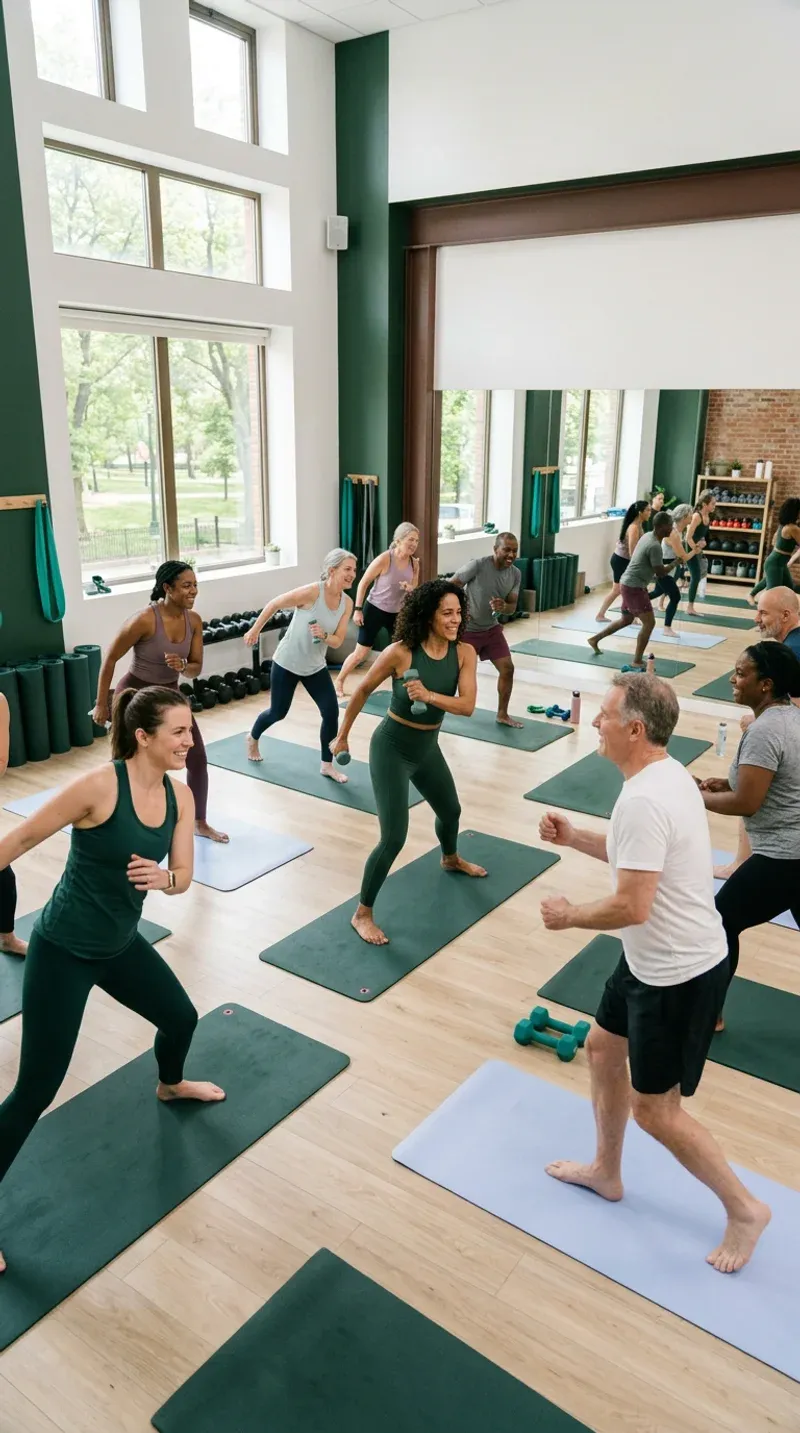 Fitness class at a community space