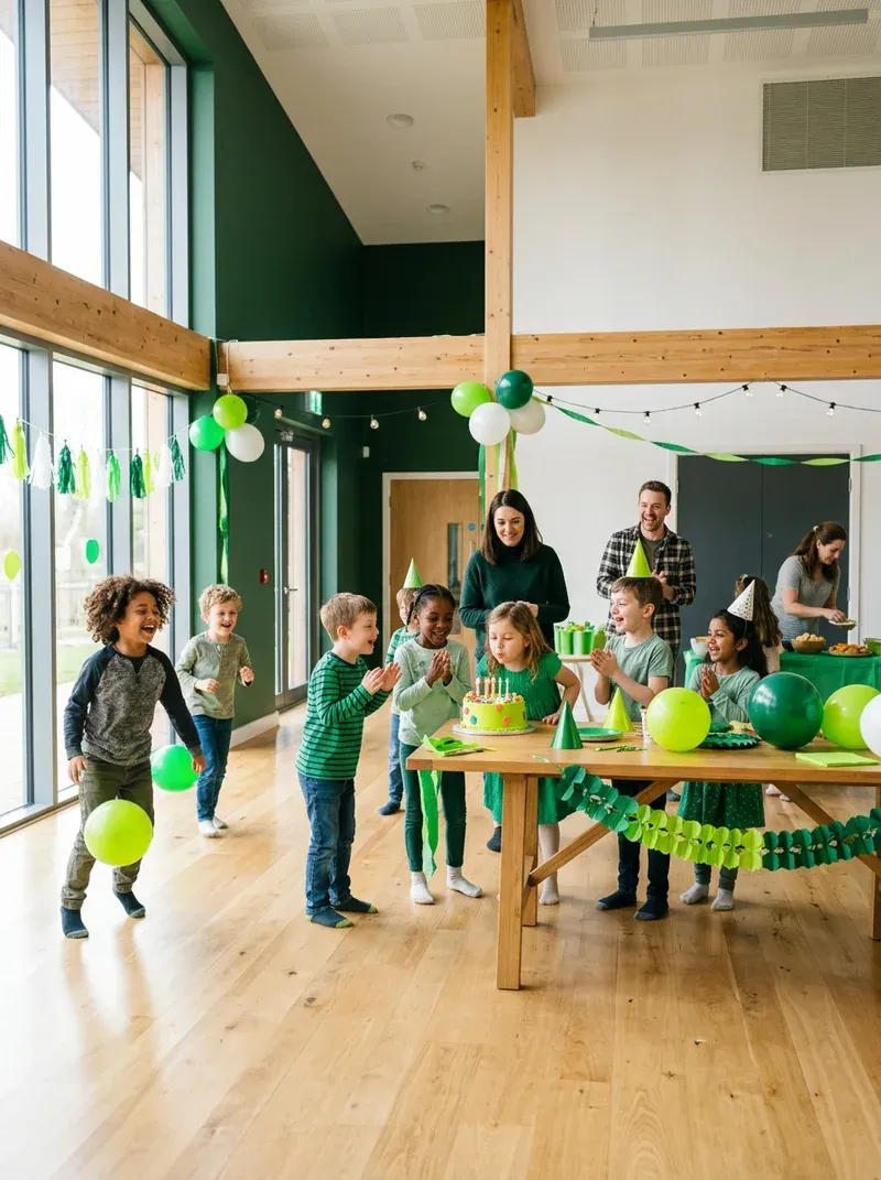 Children's birthday party at a community hall